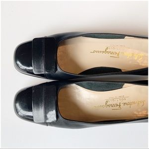 Salvatore Ferragamo Vintage Plated Flat Black 6